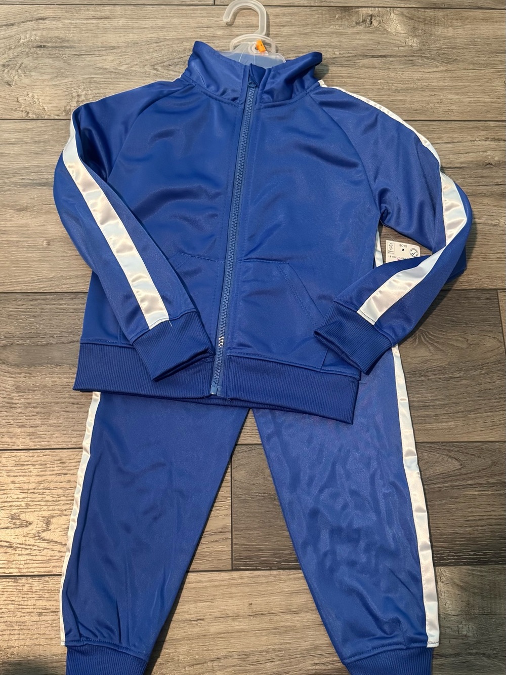 NWT Pro Player Blue and White Kids Track Jacket & Pants Set